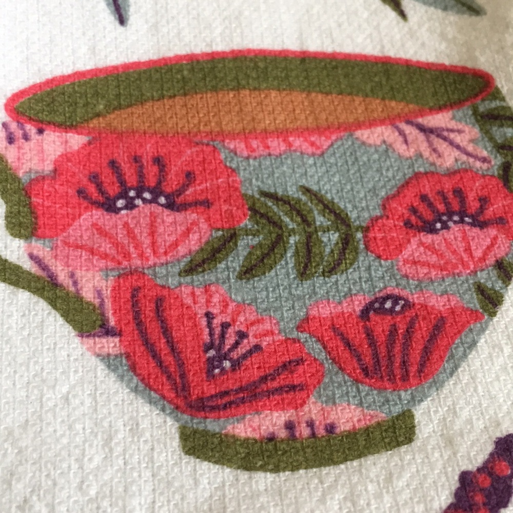 Mia Charro Cuppa Tea Spring Kitchen Towels Trio NWT. %100 Cotton Oeko Tex 28x18” - Picture 11 of 16